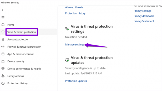 Virusten ja uhkien suojaus Windowsissa