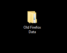 Senas Firefox duomenų aplankas