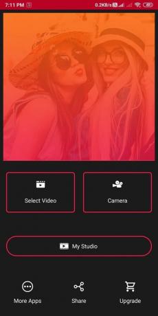 Uruchom aplikację na swoim urządzeniu i dotknij „Wybierz wideo” lub „Kamera” | Jak nagrywać filmy w zwolnionym tempie na dowolnym telefonie z Androidem?