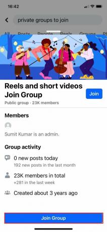 Klicken Sie auf „Gruppe beitreten |“. So sehen Sie geheime Gruppen auf Facebook
