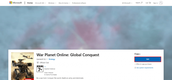 War Planet Online: Global Conquest lejupielādes lapa