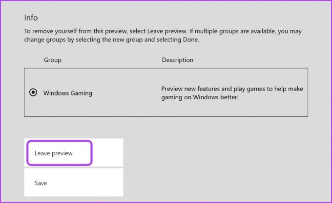 Pozostaw opcję podglądu centrum Xbox Insider
