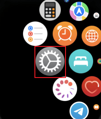 Tik op de app Instellingen op je Apple Watch