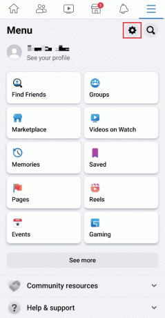 Tocca l'icona a forma di ingranaggio per aprire il menu Impostazioni e privacy