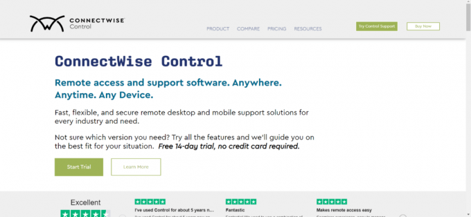 Connectwise-ohjauksen kotisivu. 26 parasta ilmaista TeamViewer-vaihtoehtoa