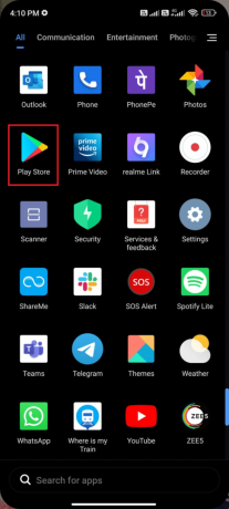 Gehen Sie zu Ihrem Startbildschirm und tippen Sie auf Play Store. Beheben Sie, dass die Samsung Galaxy 5-Voicemail nicht funktioniert 