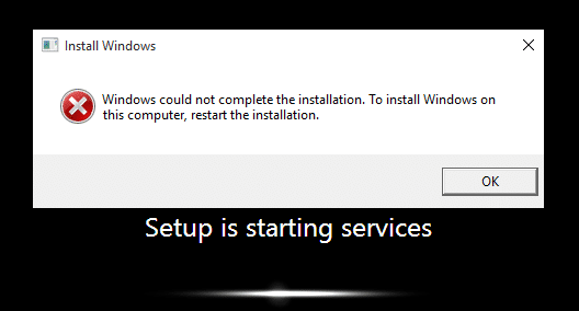 Fix Windows kunne ikke fullføre installasjonen. For å installere Windows på denne datamaskinen, start installasjonen på nytt