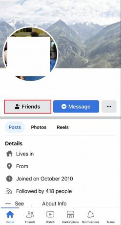 Toca el botón Amigos | Cómo eliminar a un no amigo de Messenger en iPhone