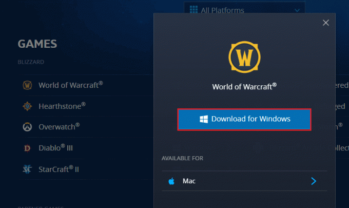 Besuchen Sie die offizielle Website von Blizzard, um World of Warcraft herunterzuladen