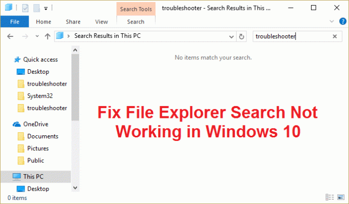 Fix Datei-Explorer-Suche funktioniert nicht in Windows 10