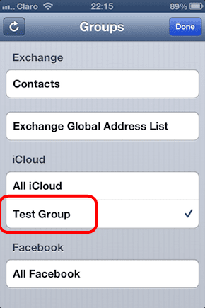 Тест групи I Телефон