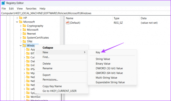 คีย์ Windows ใน Registry Editor