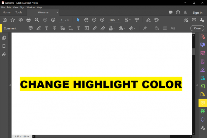 Kaip pakeisti paryškinimo spalvą „Adobe Acrobat Reader“.
