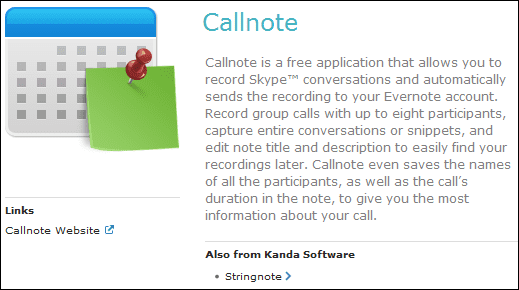 Introduction à Callnote