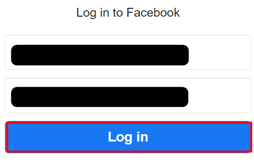 Ange dina inloggningsuppgifter och klicka på Logga in | Blir inaktiverade Facebook-konton raderade?