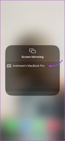 Odaberite MacBook za zrcaljenje zaslona iPhonea 