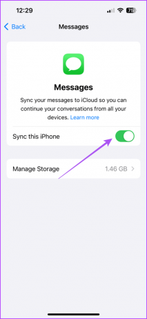деактивирайте icloud синхронизиране на съобщения iphone