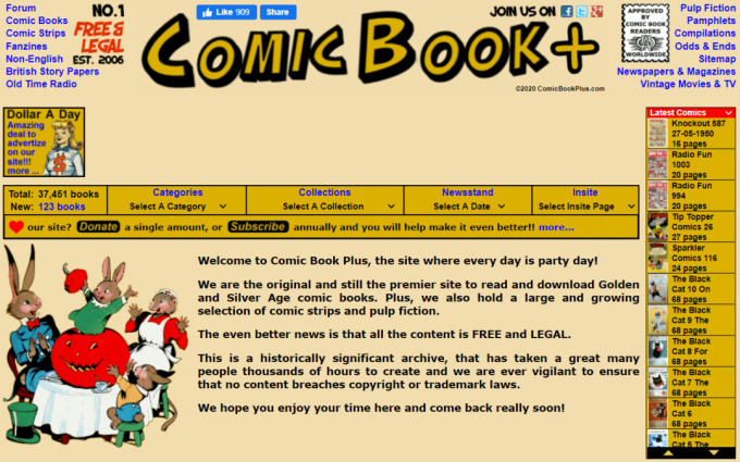 Comic-Buch Plus | Beste Websites, um Comics kostenlos online zu lesen