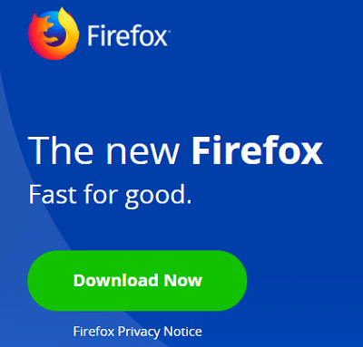Firefoxi uusima versiooni allalaadimiseks klõpsake nuppu Laadi kohe alla.