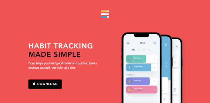 Done Gewohnheits-Tracking-App-Website