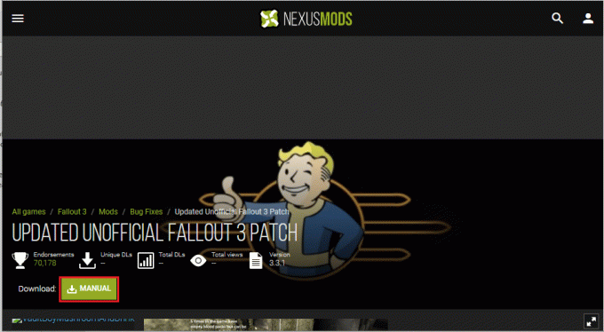 Klikk på MANUELL-knappen. The Ultimate Fallout 3 Crash Guide