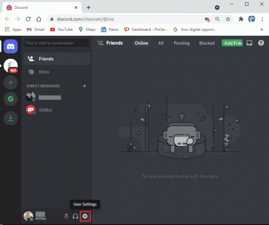 haga clic en Configuración 