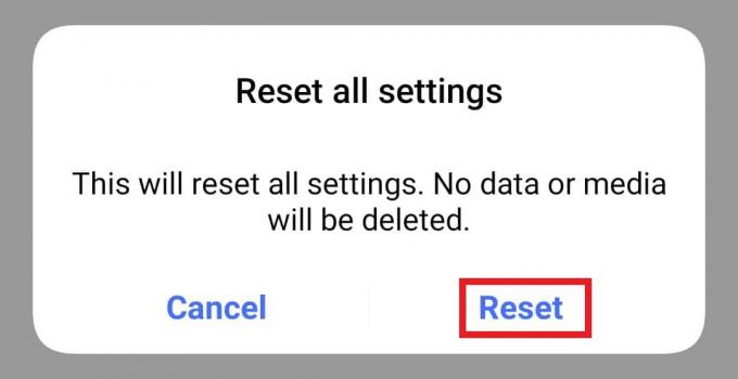 Potvrdite resetiranje | Ispravite pogrešku Nažalost, slanje poruka je prestalo na Androidu