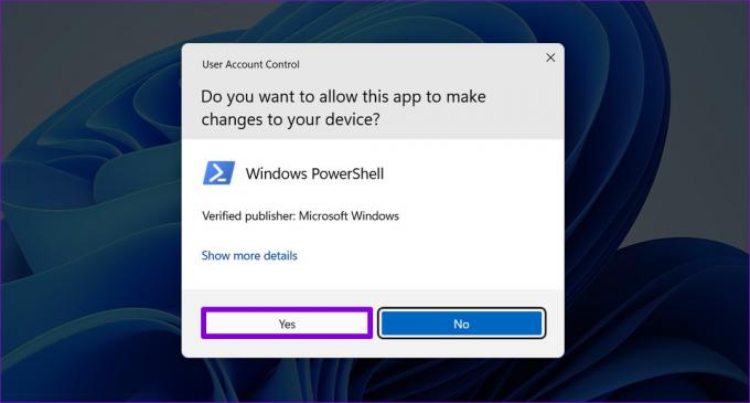 Відкрийте підказку Windows PowerShell UAC