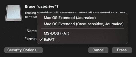 Formati di file su Mac