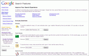 Pažymėkite „Google“ paieškos funkcijų puslapį, kad būtų lengviau naudotis