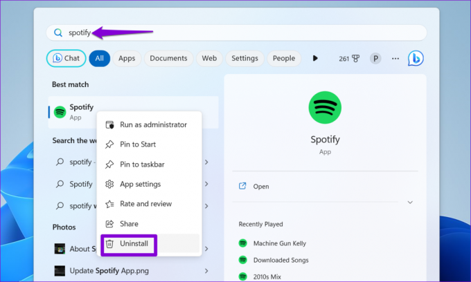 Desinstalar Spotify en Windows