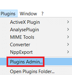Selectați Admin plugin...
