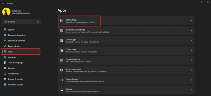Fai clic su App installate per ottenere l'elenco delle app installate sul tuo PC. 11 modi per correggere l'errore rilevato dalla violazione della sicurezza del gioco Apex