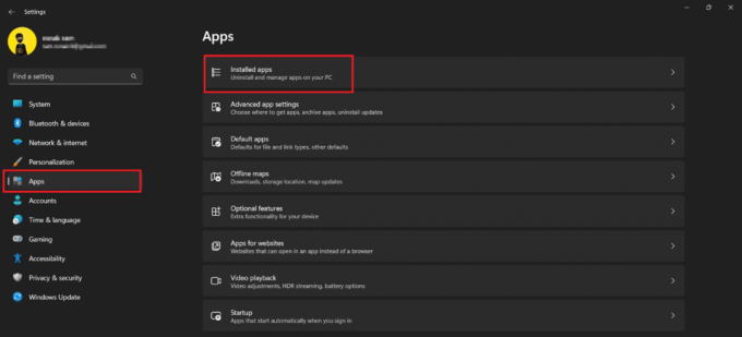 Klik på Installerede apps for at få listen over apps installeret på din pc. 11 måder at rette Apex-spilsikkerhedsovertrædelse på