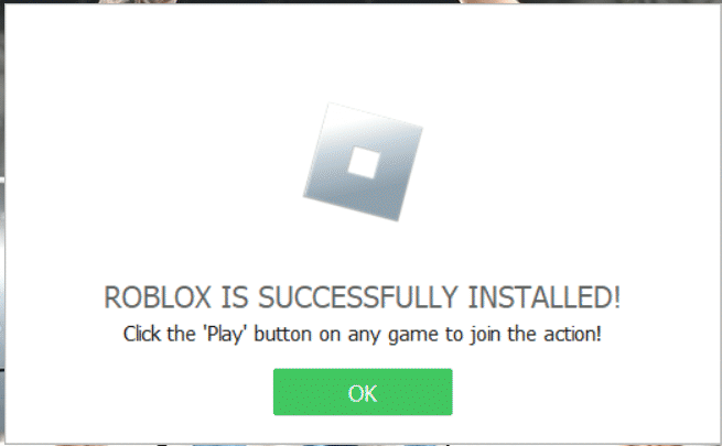 Roblox je uspješno instaliran. Popravi šifru pogreške Roblox 772