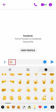 Tippen Sie auf Emoji winken | Facebook-Wellenfunktion und Emoji im Messenger