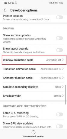 “Animasyon kapalı” seçeneğini seçin | Yavaş Bir Android Telefon Nasıl Hızlandırılır