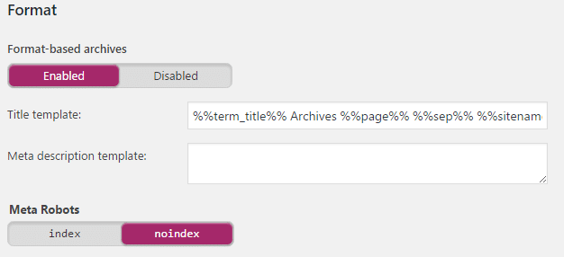 ρυθμίσεις αρχειοθέτησης με βάση τη μορφή