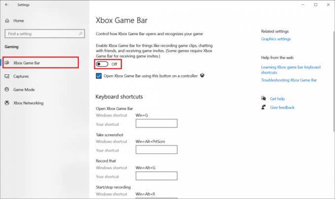 Isključite Omogući Xbox Game Bar