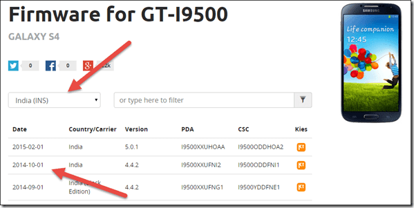 Vyberte Firmware