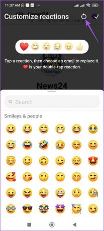 Emoji-Reaktion im Android Messenger zurücksetzen