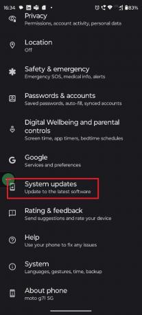 설정을 열고 시스템 업데이트를 선택합니다. PC에 연결할 때 Android에 USB 옵션이 표시되지 않는 문제 수정