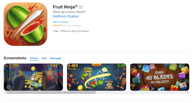 Ninja de frutas. Los 37 mejores juegos de iPhone sin conexión gratis