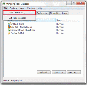 Spusťte příkazový řádek jako správce ze Správce úloh systému Windows
