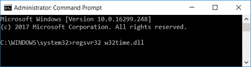 Regisztrálja újra a Windows Time DLL-t a Windows 10 hibás óraidő javításához