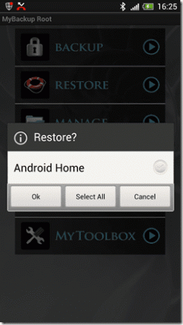 Androidホーム画面5のバックアップ