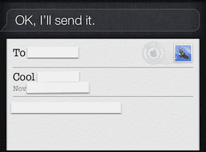 Siri envia e-mails