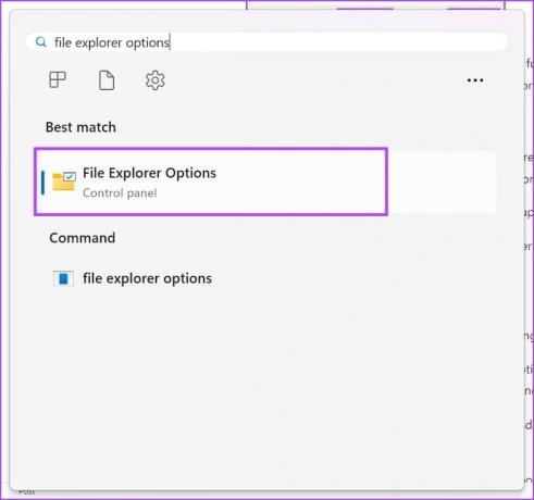 Öffnen Sie die Optionen des Datei-Explorers