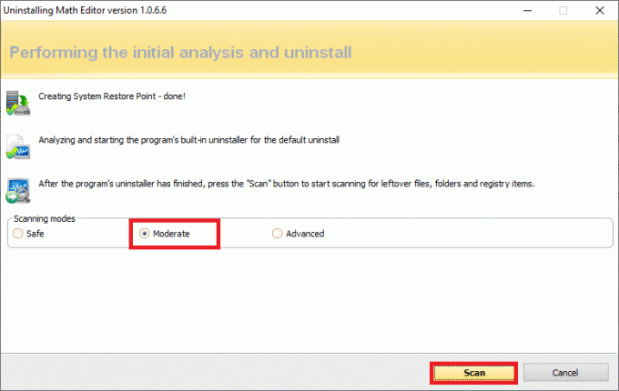 Klikk på skann for å vise alle restfilene i registret | Slik fikser du Avast Update Stuck på Windows 10