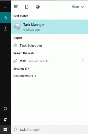 Suchen Sie in der Windows-Suche nach dem Task-Manager